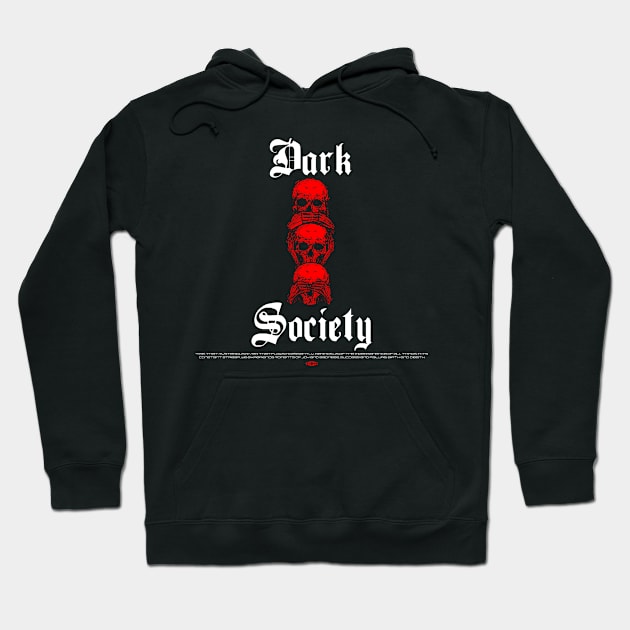 DARK SOCIETY RED Hoodie by Metrikks